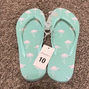 Mint Flamingo Flip-flops